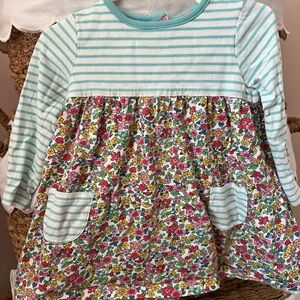 Striped Floral Baby Dress